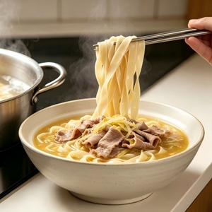 Liji macarrão Somen seco ao ar de alta qualidade com 8 mm de largura Hotpot Ramen com baixo teor de gordura e sem açúcar