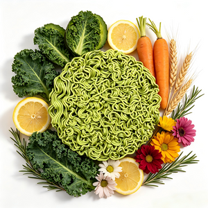 Fornecedor de macarrão Liji Kale Ramen macarrão vegetal para dieta infantil